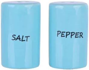 Sleek Blue Salt and Pepper Shakers with High-Quality Ceramic Design