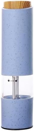 WANGJIAOID Electric Pepper Mill with LED Light Battery Powered Adjustable Coarseness