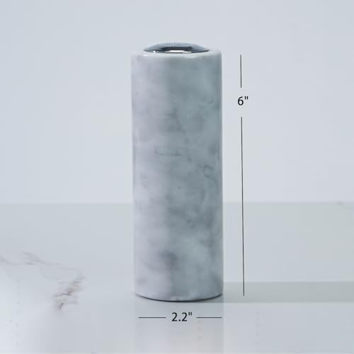 White Marble Salt Shaker - Multi-Purpose Kitchen Dispenser