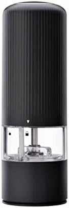 Anerji Electric Salt Pepper Grinder Set Adjustable One-Handed Battery Operated Black