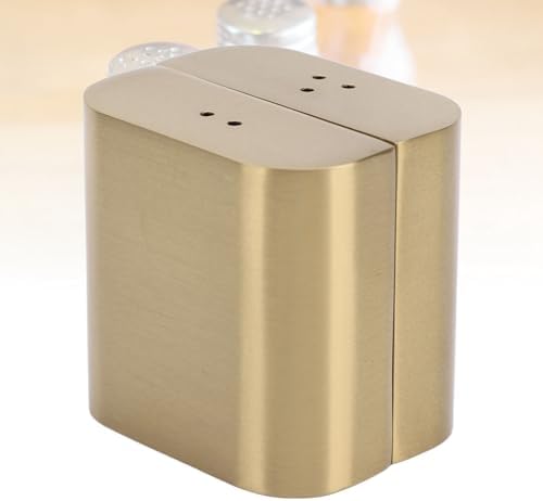 Sturdy Stainless Steel Salt Pepper Shakers Set with lids for Home Kitchen