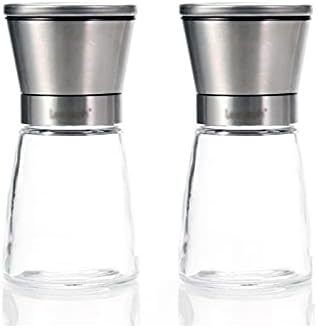 2-Piece Stainless Steel Salt Pepper Shakers Adjustable Pink