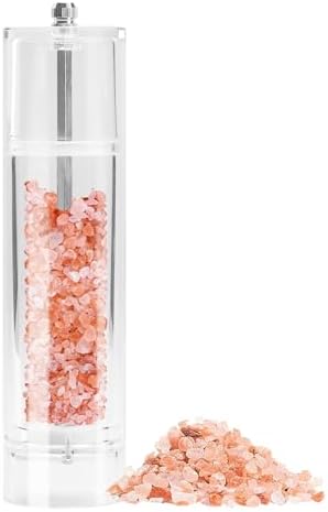 Stylish Acrylic Salt and Pepper Mill Adjustable for Perfect Grind
