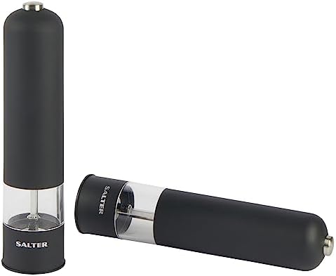 Bland-Son Electric Salt Pepper Grinder Set with 66g Salt 30g Pepper