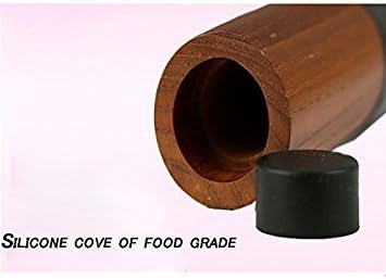 Trendy Wooden Manual Salt and Pepper Grinder Set with Detachable Ceramic Mechanism