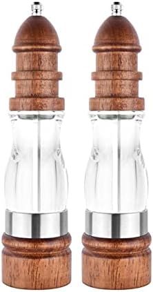 Adjustable Wooden Salt and Pepper Mill Set