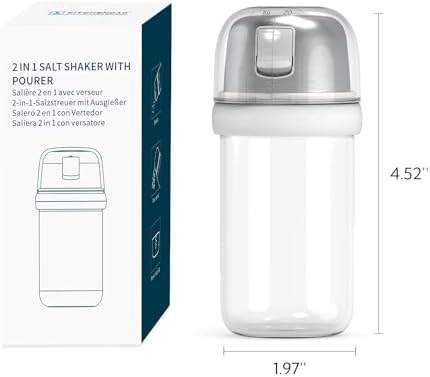 2-in-1 Glass Salt Shaker from KITCHENDAO