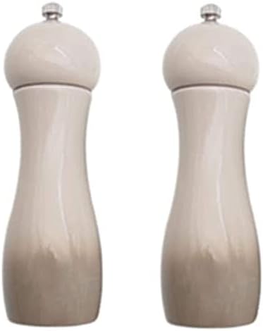 Adjustable Ceramic Salt Pepper Mill Set Double-Ended Refillable