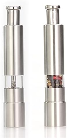 2-Piece Stainless Steel Salt Pepper Mill Shakers