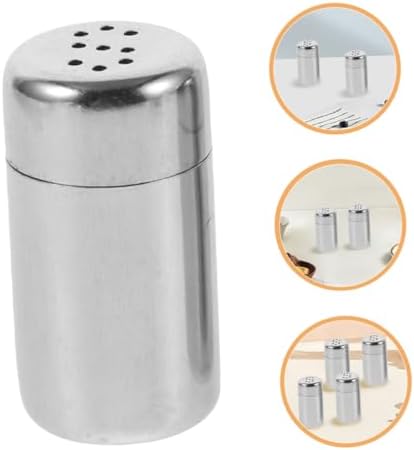 Cabilock 4-Piece Mini Stainless Steel Salt and Pepper Shakers Set