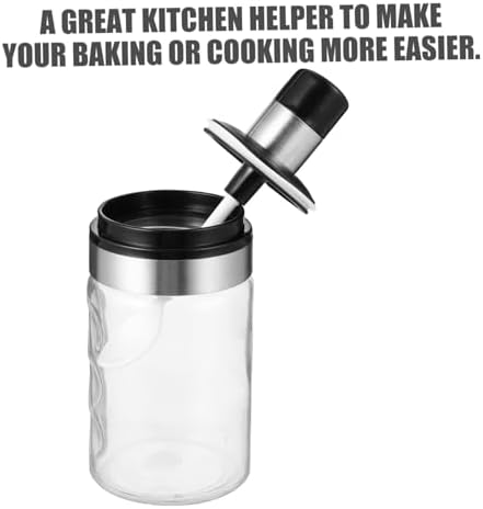 UTHCLO 1pc Stainless Steel and Glass Seasoning Shaker with Spoon