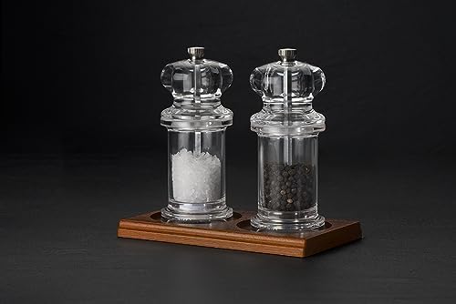 Cole Mason Salt Pepper Mill Tray Brown Wood