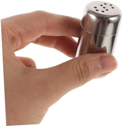 Cabilock 4-Piece Mini Stainless Steel Salt and Pepper Shakers Set
