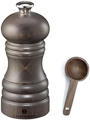 Zassenhaus Berlin Dark Stained Wooden Pepper Mill Gift Set Refillable