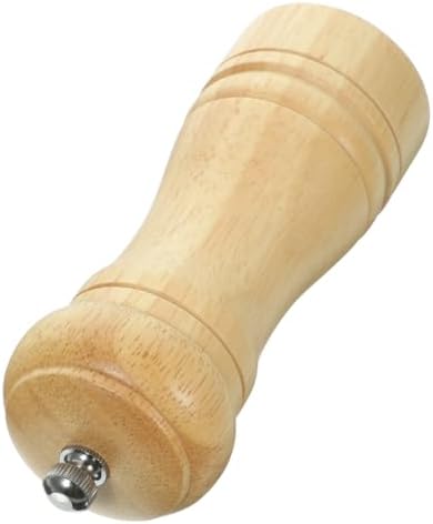 KICHOUSE 1pc Manual Pepper Mill Salt Shaker Gadget - Wood Pepper Grinder Refillable