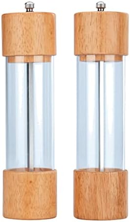 Reliable Manual Salt Pepper Mill with Adjustable Grading Wooden Shell