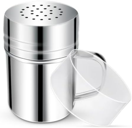 Yuntop 6 Oz Stainless Steel Spice Shaker with Handle and Lid