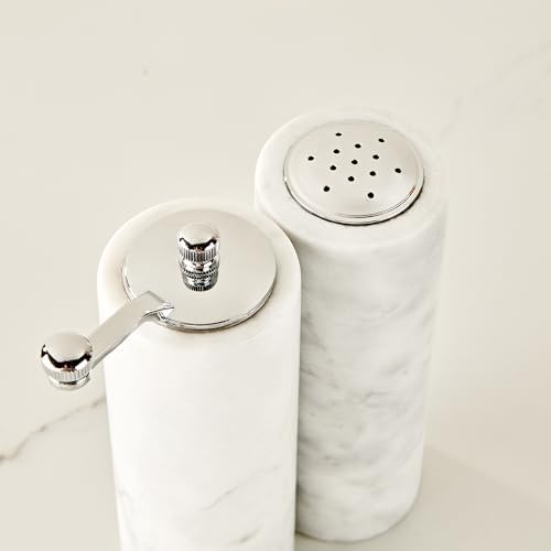White Marble Salt Shaker - Multi-Purpose Kitchen Dispenser