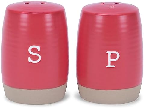 Stylish Red Ceramic Salt Pepper Shakers