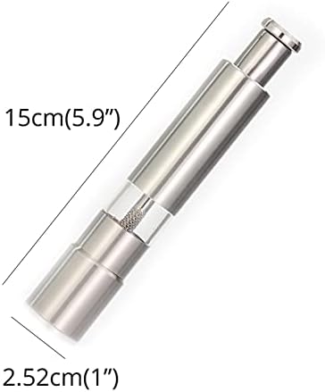2-Piece Stainless Steel Salt Pepper Mill Shakers