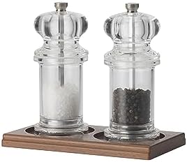 Cole Mason Salt Pepper Mill Tray Brown Wood