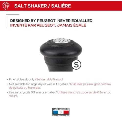 Peugeot 22587 Bistro 3-12-Inch Salt Mill Chocolate