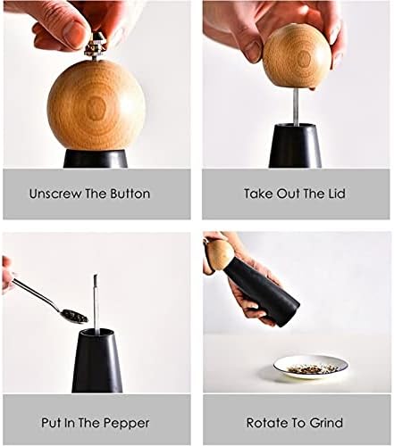 Ultra-Fortastic Wooden Pepper Mill Shakers