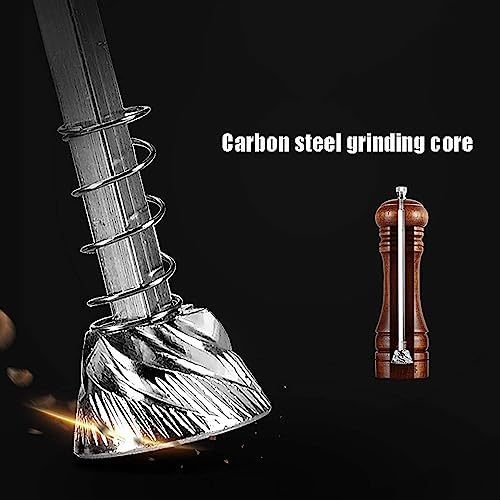Stylish Set of Wooden Salt and Pepper Grinders - Premium Oak with Adjustable Mechanism