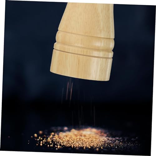 KICHOUSE 1pc Manual Pepper Mill Salt Shaker Gadget - Wood Pepper Grinder Refillable