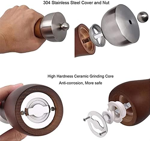 Manual Pepper Salt Grinder Set