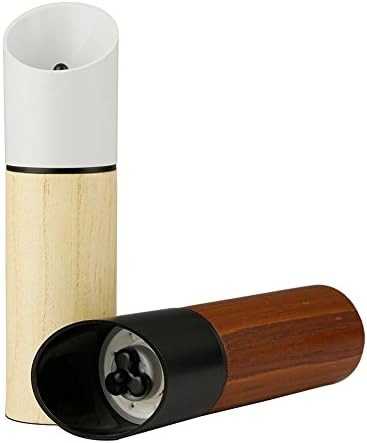 Trendy Wooden Manual Salt and Pepper Grinder Set with Detachable Ceramic Mechanism