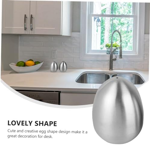 2-Piece Shape Salt Pepper Shakers Set Stainless Steel for Kitchen Uses