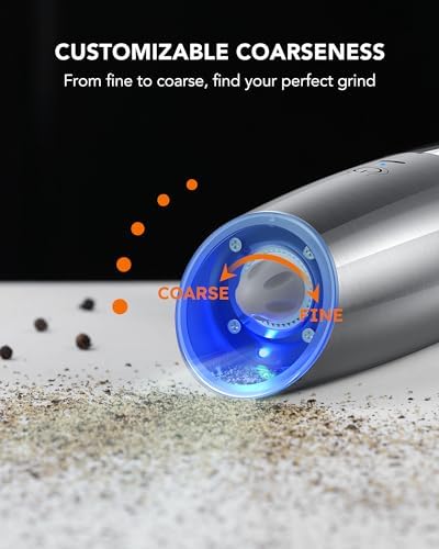 FORLIM Electric Salt and Pepper Grinder Set 9oz