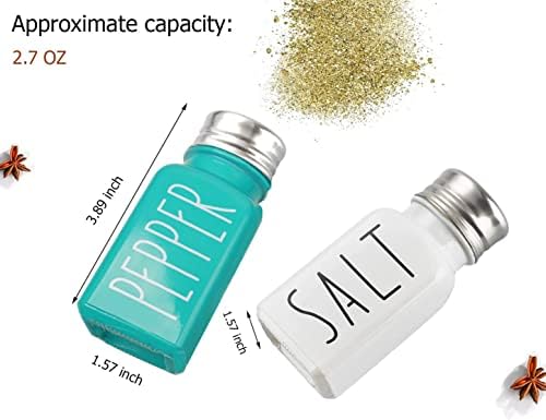 Genuine Farmhouse Salt Pepper Shakers Set with 13 Holes