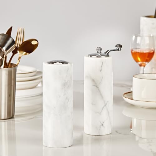 White Marble Salt Shaker - Multi-Purpose Kitchen Dispenser