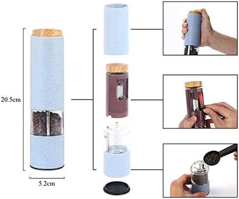 Electric Salt Pepper Grinder with Adjustable Coarseness Automatic Shaker Case 1 PCS