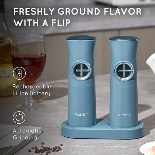 Flendy Electric Salt Pepper Grinder Set