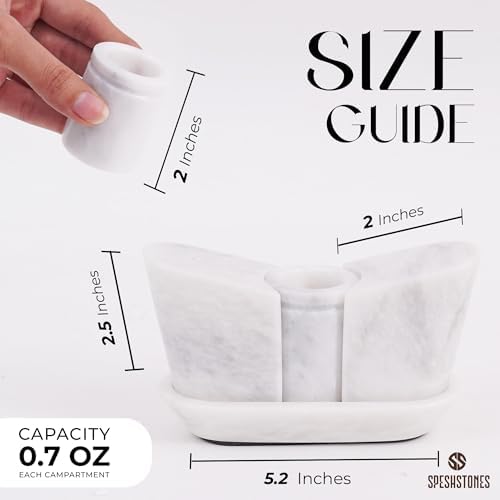 Marble Salt Pepper Shakers Set