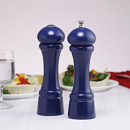 8-Inch Windsor Pepper Mill and Salt Shaker Set Cobalt Blue
