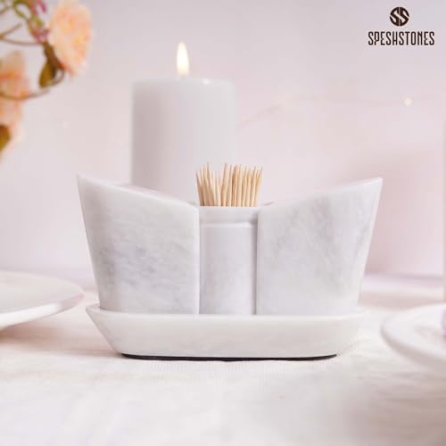 Marble Salt Pepper Shakers Set