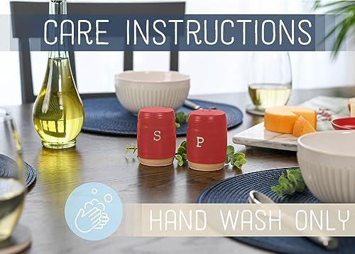 Stylish Red Ceramic Salt Pepper Shakers