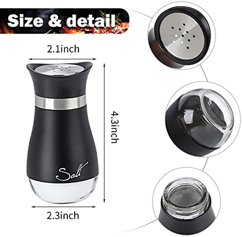 Refillable Salt and Pepper Shakers Set