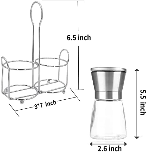 High-Quality 180ml Salt and Pepper grinder set refillable ceramic features