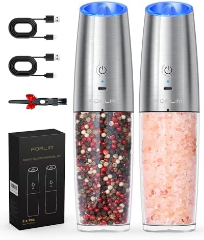FORLIM Electric Salt and Pepper Grinder Set 9oz