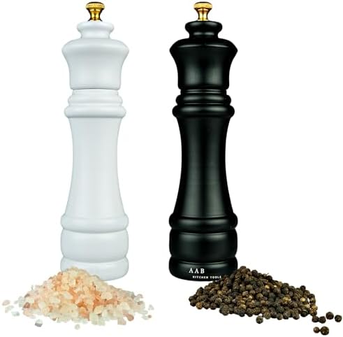 AAB Kitchen Premium Wooden Salt and Pepper Grinder Set