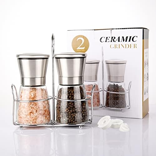 High-Quality 180ml Salt and Pepper grinder set refillable ceramic features