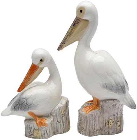 StealStreet SS-CG-20737 Painted White Pelican Salt Pepper Shakers