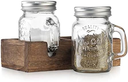 Vintage Mason Jar Salt Pepper Shakers