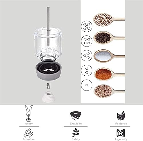 Premium Salt and Pepper Mill Set for Easy Grading Refill