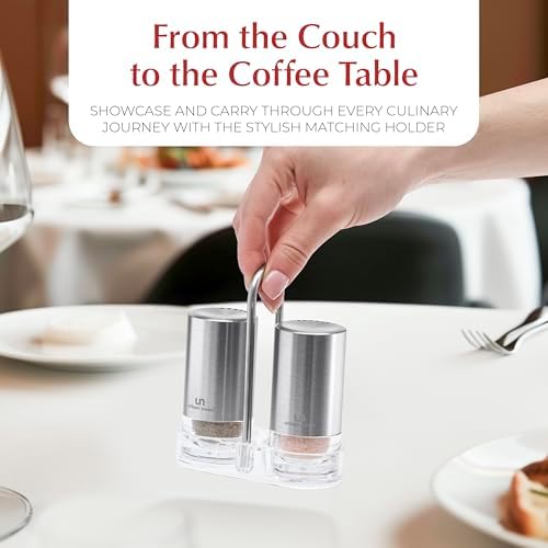 Urban Noon Salt Pepper Shakers Set with Holder